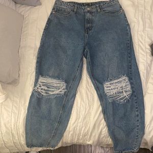 Mid blue mom jeans
